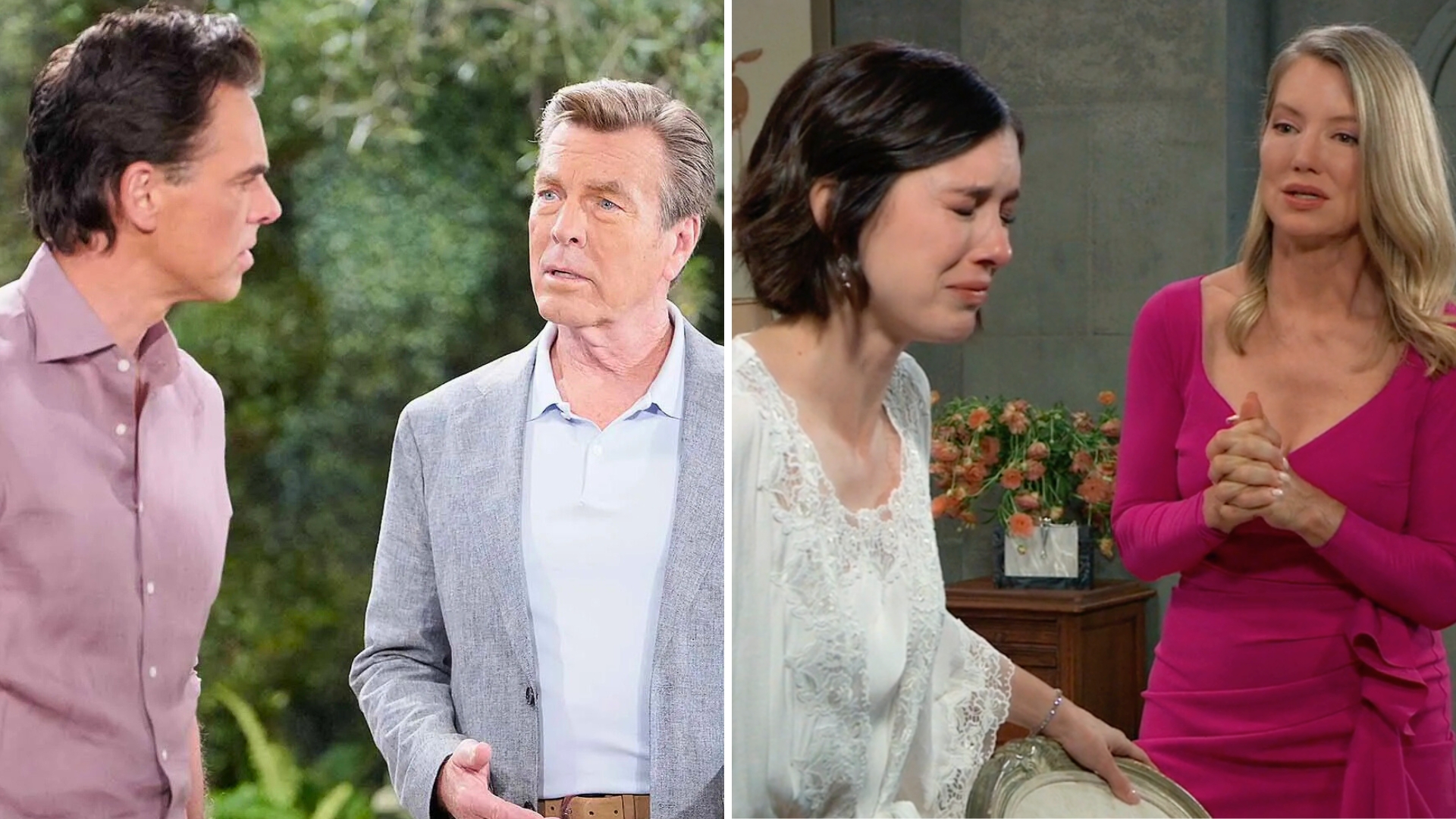 soaps billy talks with jack on young and restless, willow yells at nina on general hospital.