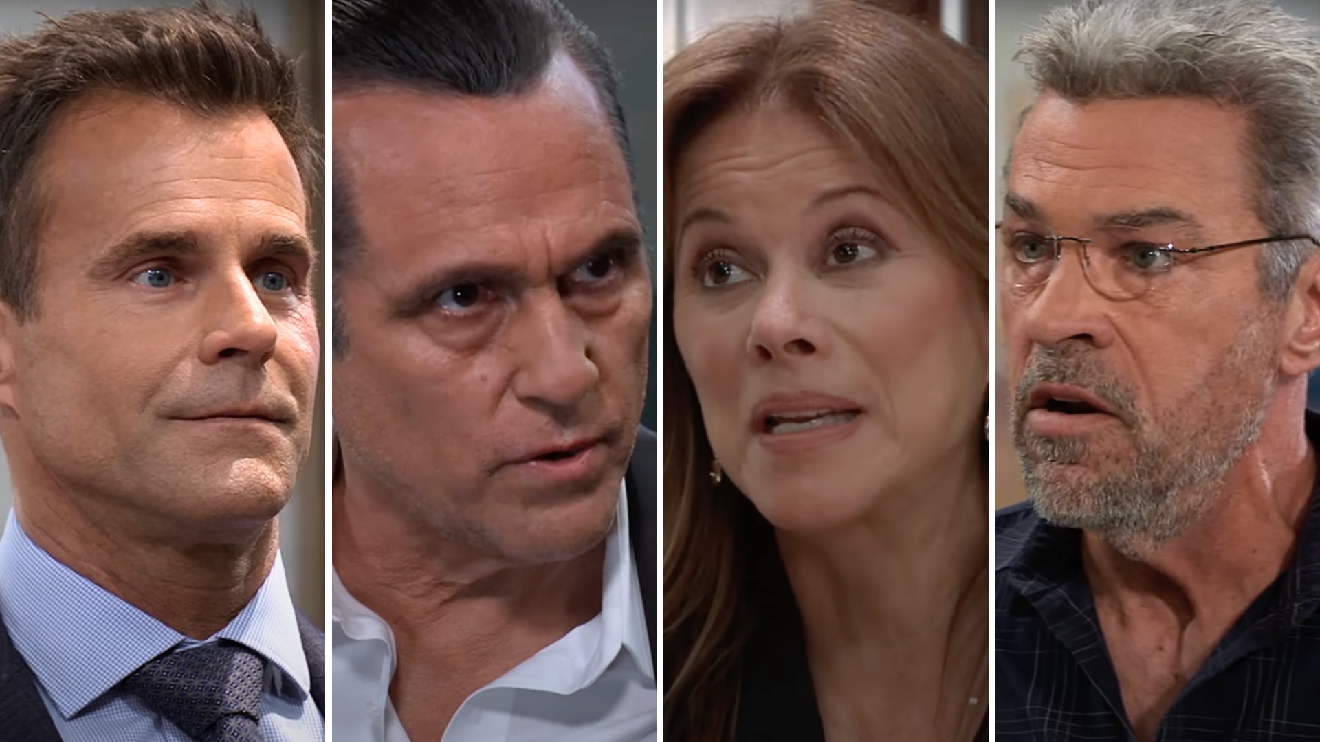 general hospital spoilers shots of drew, sonny, alexis and mac.