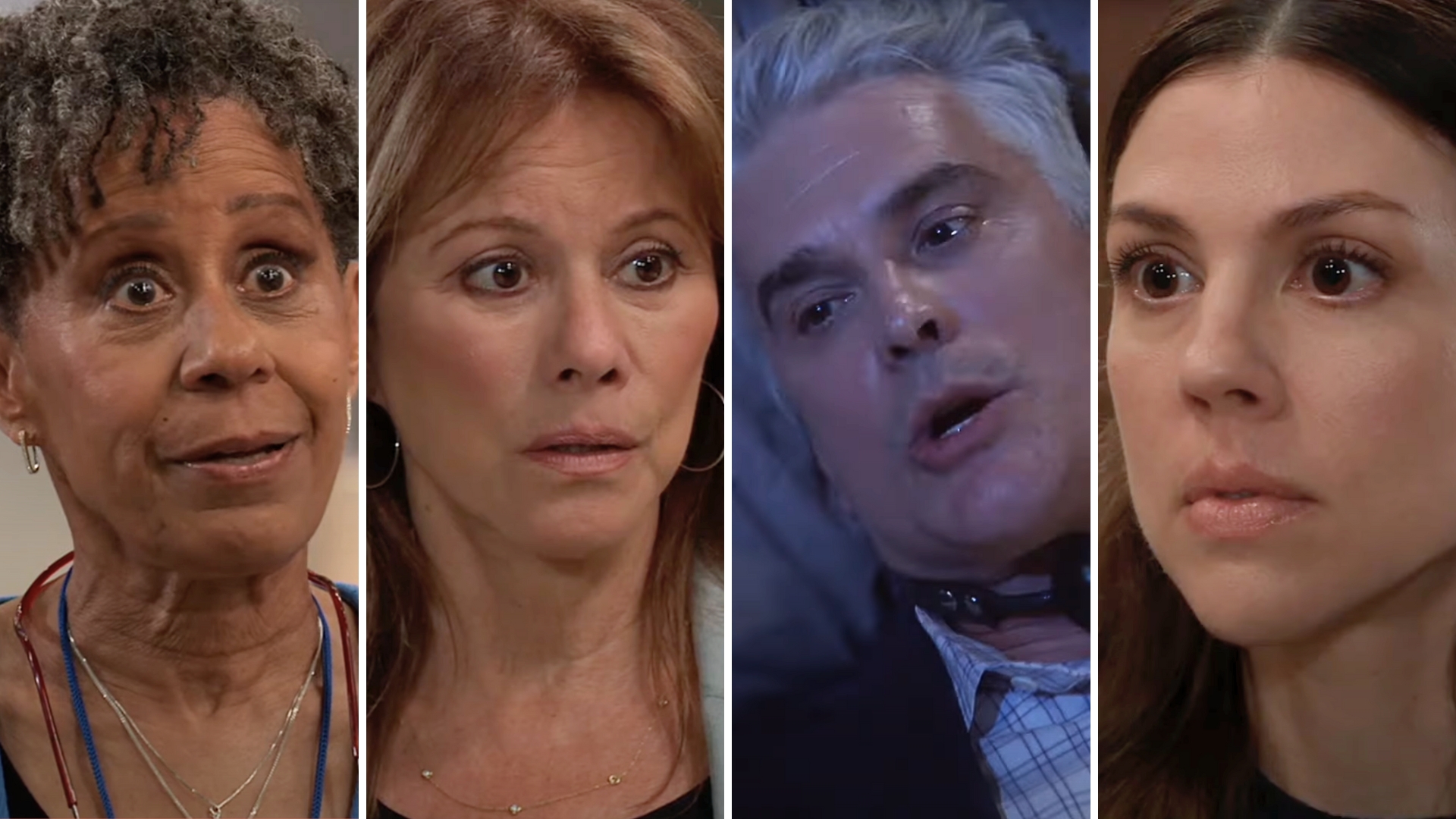 general hospital shots of stella, alexis, ric and kristina.