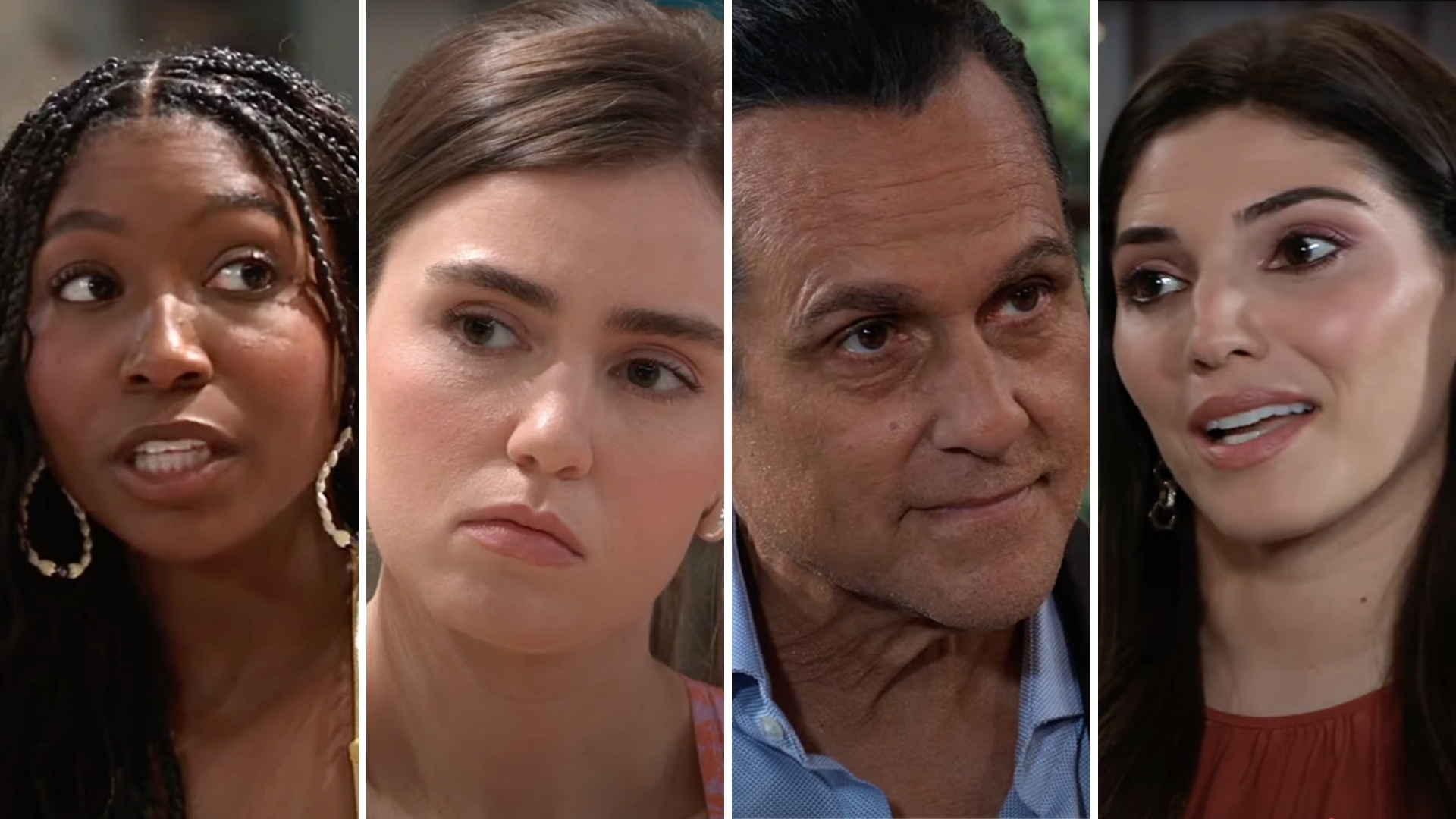 general hospital spoilers shots of trina, emma, sonny and brook lynn.