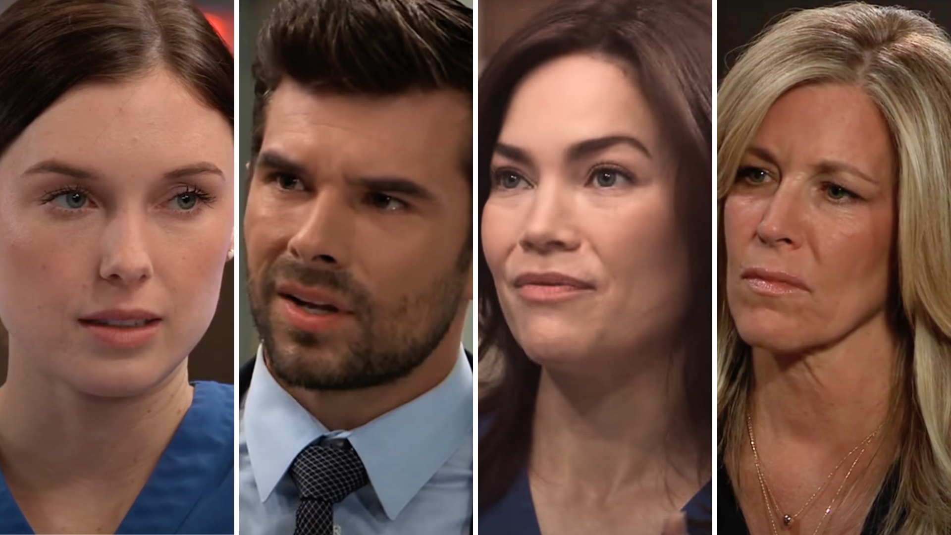 general hospital willow, chase, elizabeth and carly.