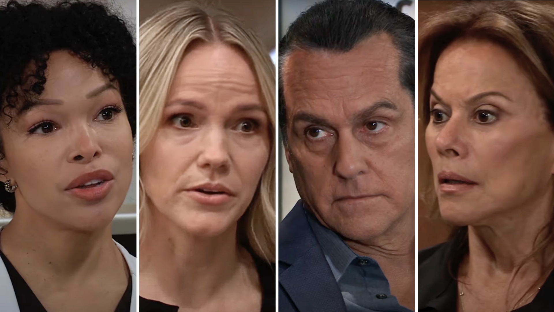 general hospital shots of portia, lulu, sonny and alexis.