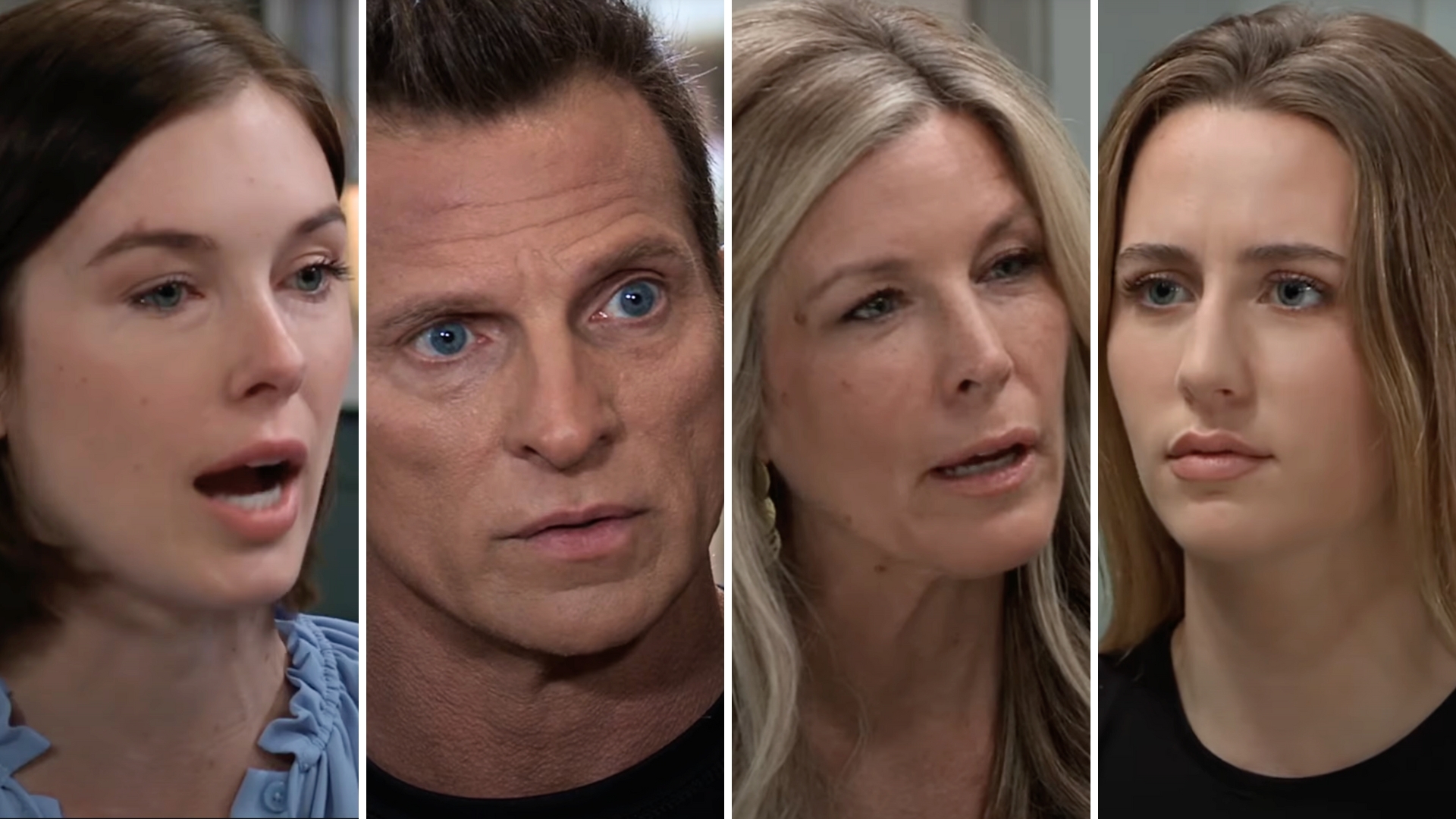 willow, jason, carly, and joss on general hospital.