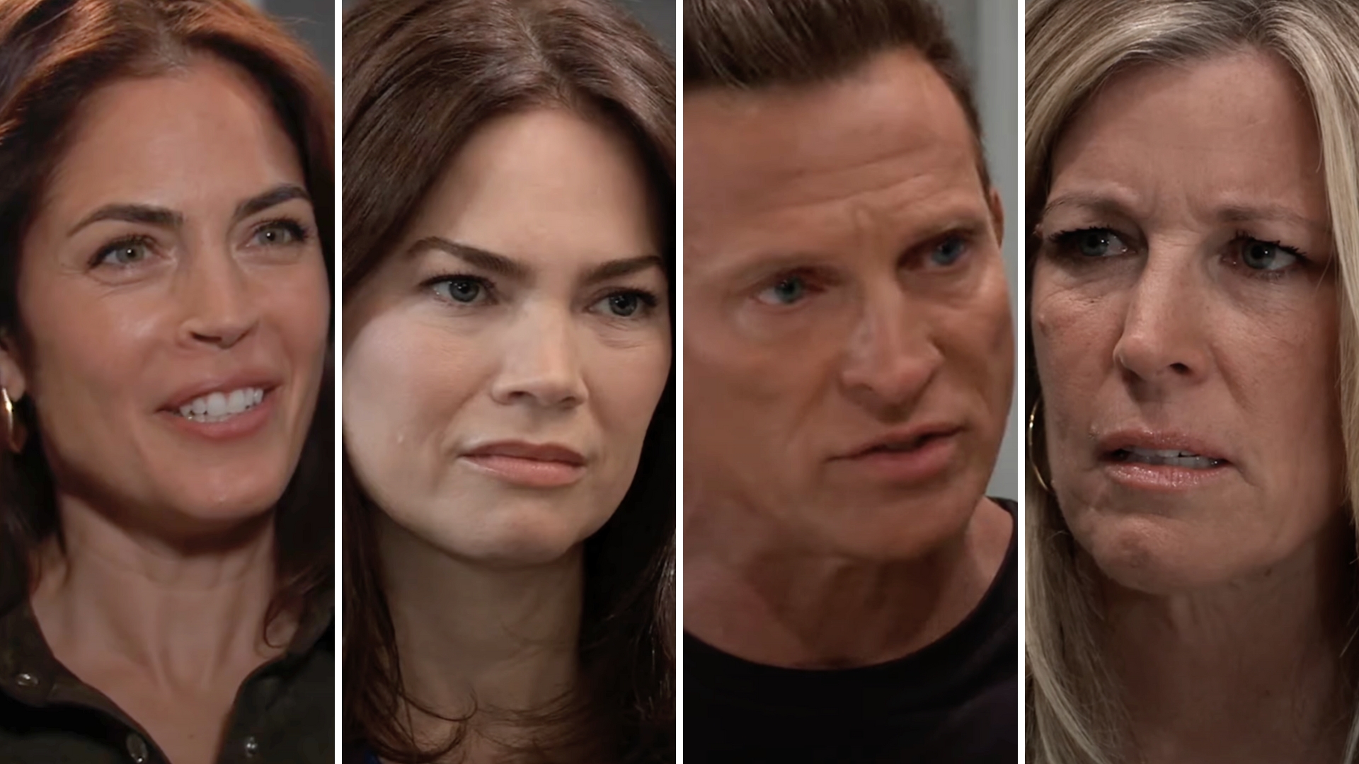 britt, elizabeth, jason and carly on general hospital.