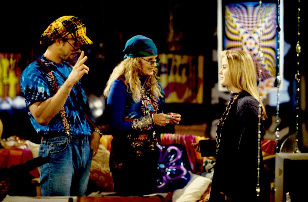 Austin Peck, Sally Kirkland and Alison Sweneey in a 1999 Days of Our Lives scene