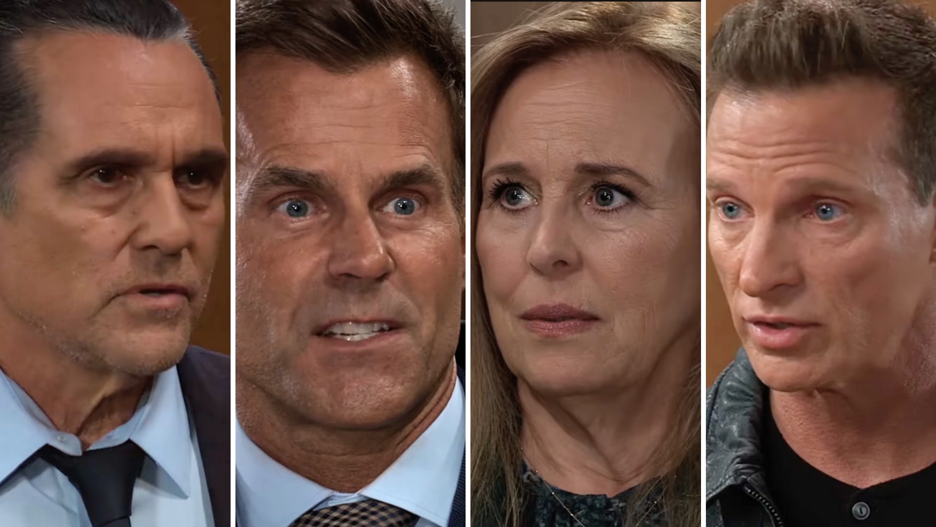 sonny, drew, laura and jason on general hospital.