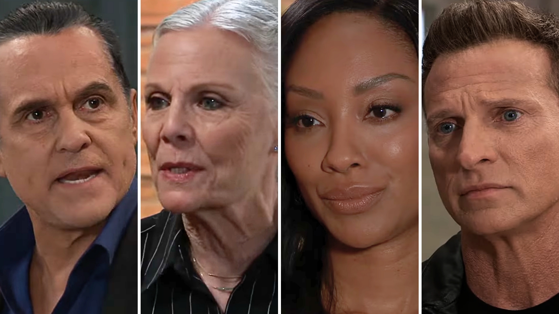 sonny, tracy, jordan and jason on general hospital.