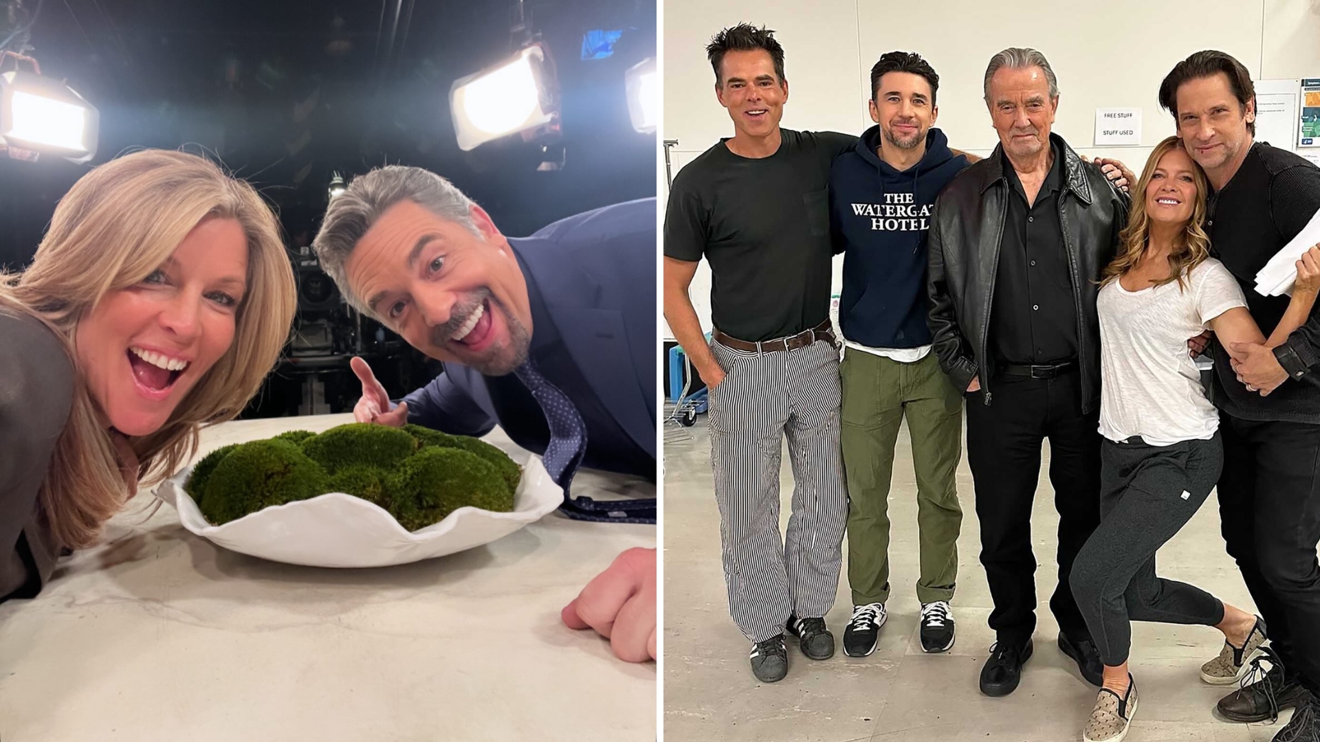 laura wright and chris mckenna, jason thompson, billy flynn, eric braeden, michelle stafford, roger howarth.