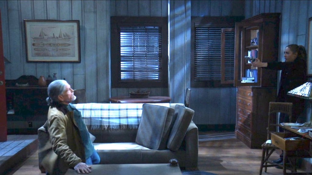 Jeff Kober and Eden McCoy as cyrus and josslyn on general hospital, 2025