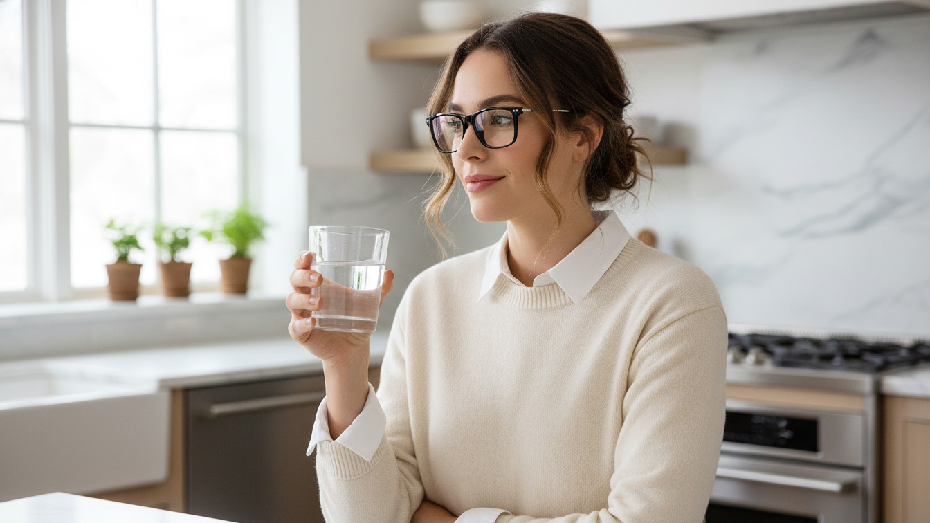 Woman wearing Zeelool Air Flex eyewear