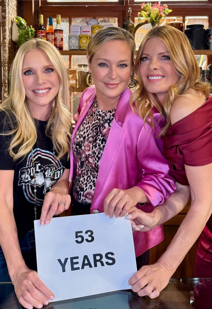 Lauralee Bell, Sharon Case, Michelle Stafford behind the scenes at Y&R