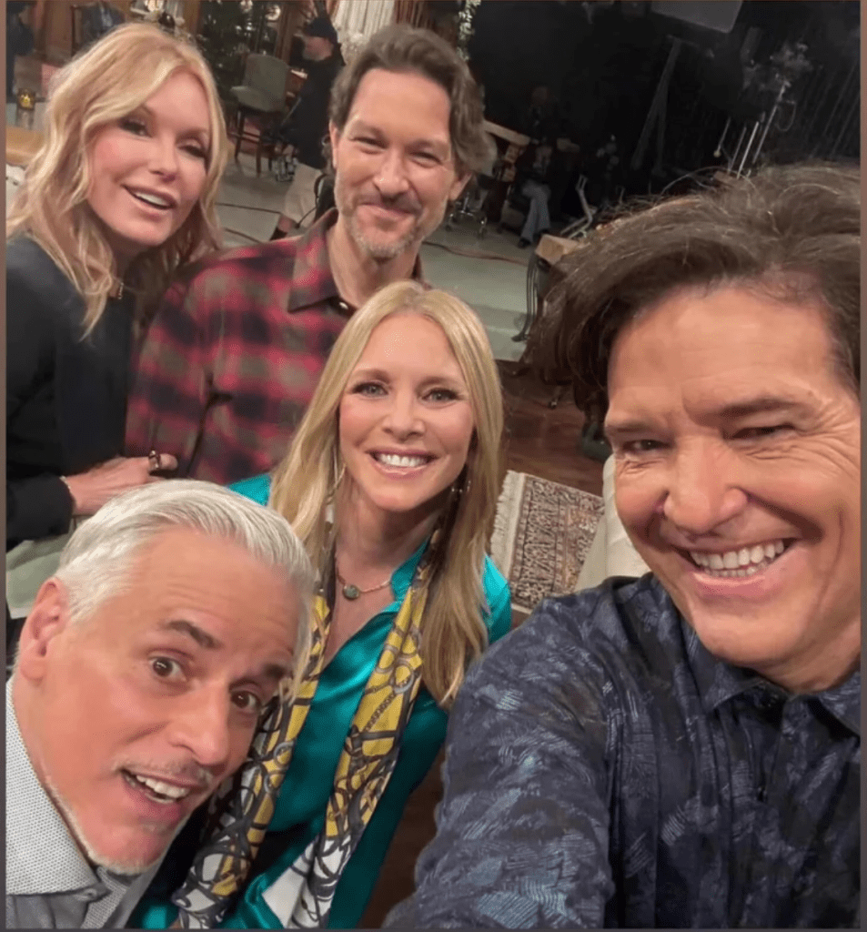 Tracey Bregman, Michael Graziadei, Michael Damian, Christian LeBlanc, Lauralee Bell behind the scenes at Y&R