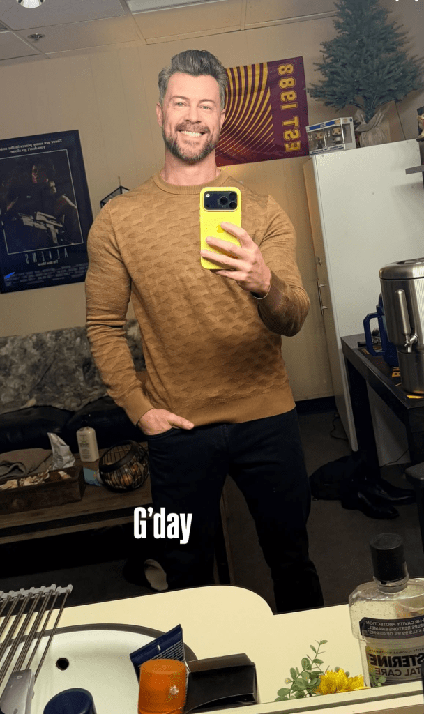 Dan Feuerriegel in his DAYS dressing room