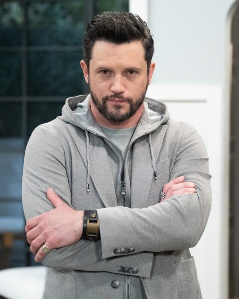 Nathan Dean posed on the General Hospital set