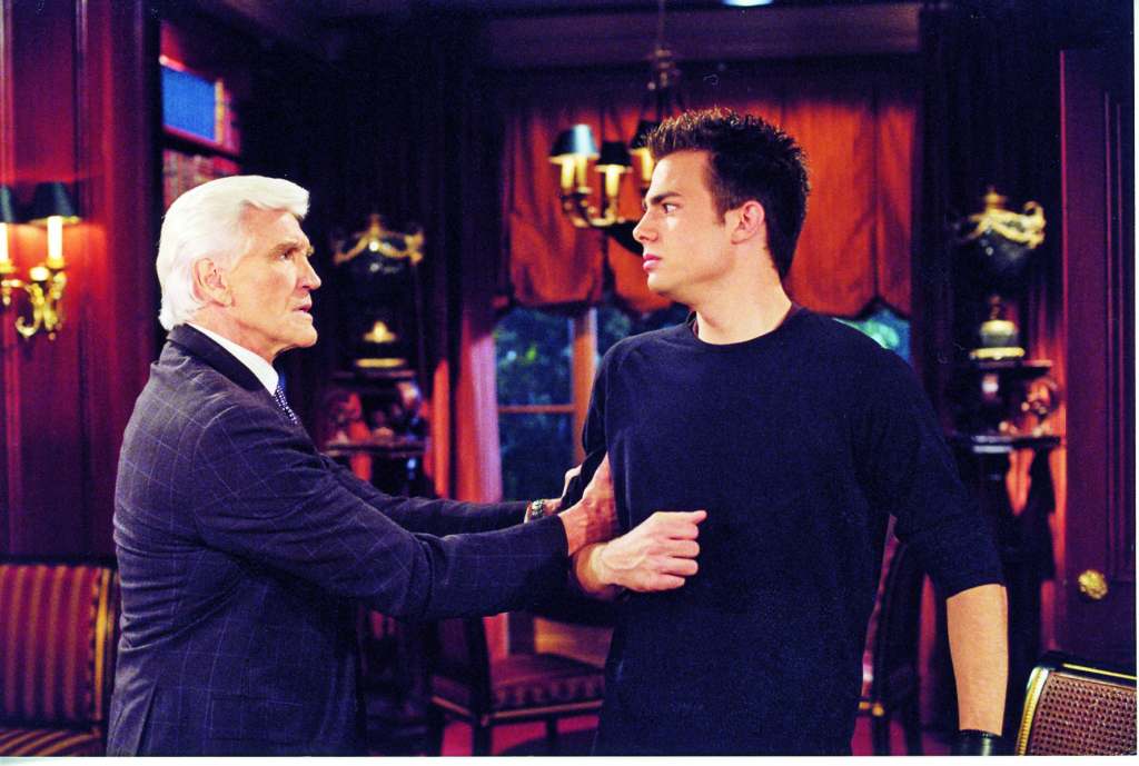 David Canary Jonathan Bennett as Adam and JR on All My Children circa 2001