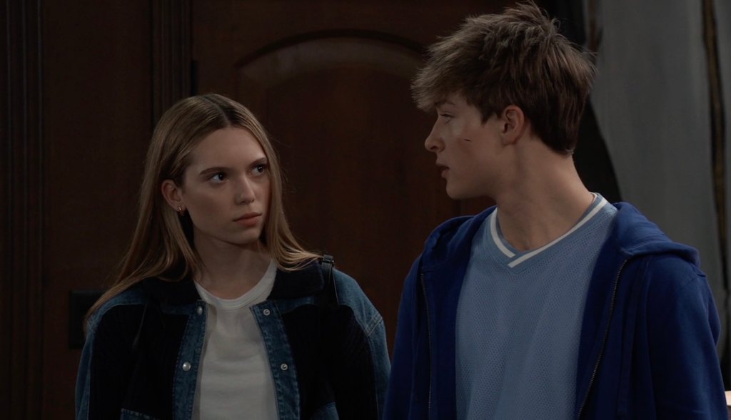Bluesy Burke and Asher Anonyzyn as Charlotte and Danny on General Hospital