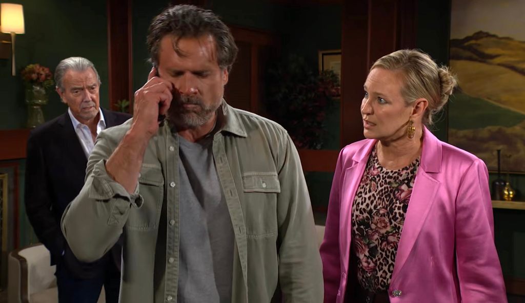 eric braeden, joshua morrow and sharon case as victor, nick and sharon on the young and the restless