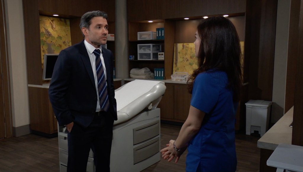 Dominic Zamprogna and Rebecca Herbst as Dante and Liz on General Hospital
