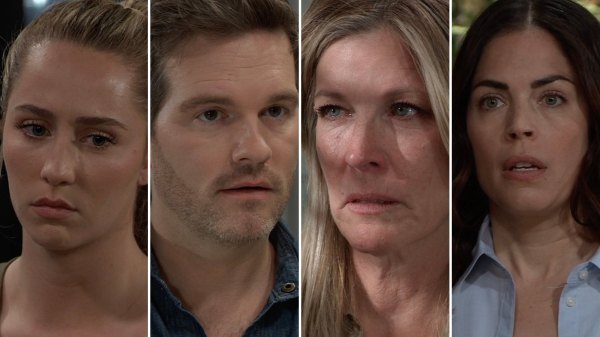 composite of General Hospital's Josslyn, Lucas, Carly and Britt
