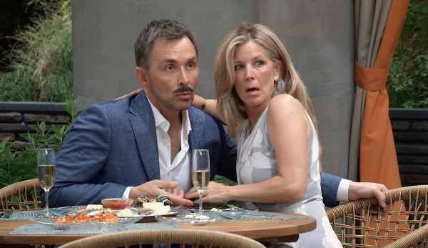 james patrick stuart and laura wright as valentin and carly on general hospital