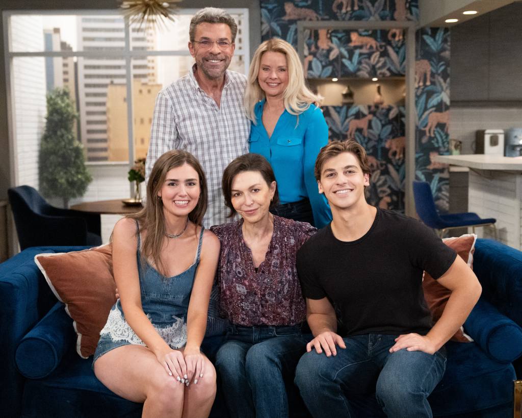 posed General Hospital shot: TOP: JOHN J. YORK, KRISTINA WAGNERBOTTOM: BRAEDYN BRUNER, FINOLA HUGHES, GIOVANNI MAZZA
