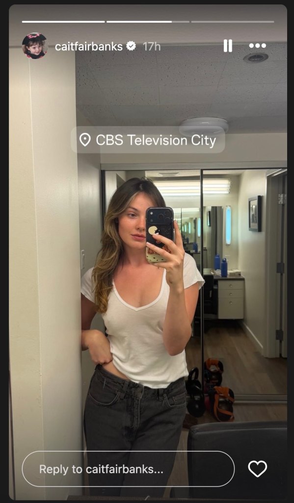 cait fairbanks selfie taken at Y&R