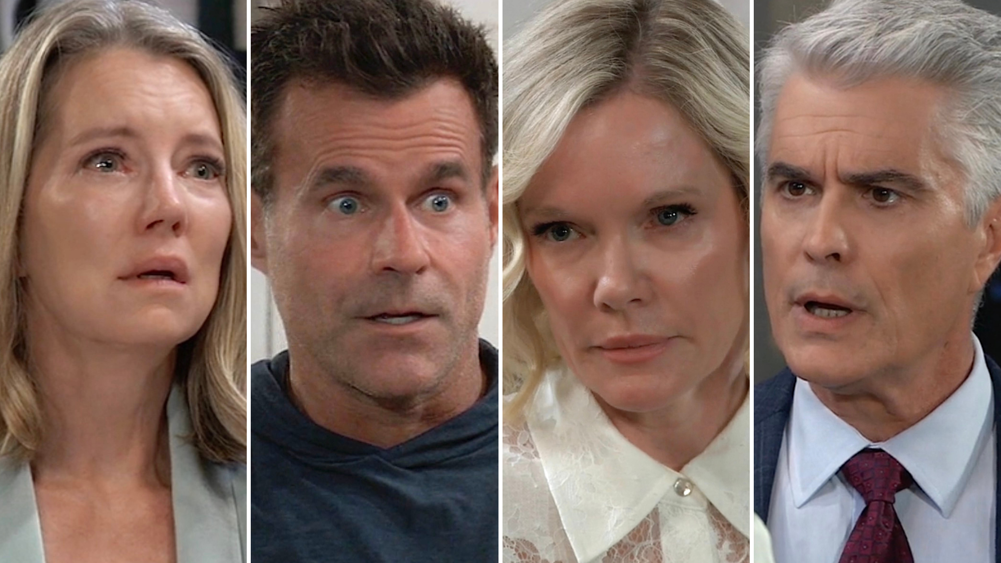composite of Nina, Drew, Ava and Ric on General Hospital
