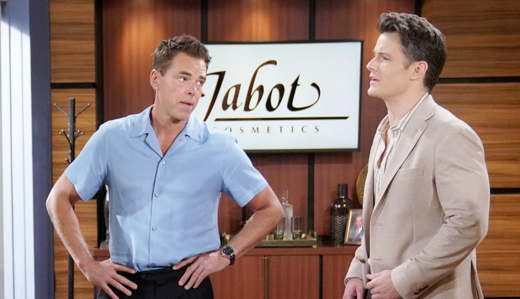 Jason Thompson, Michael Mealor on "The Young and the Restless" Set