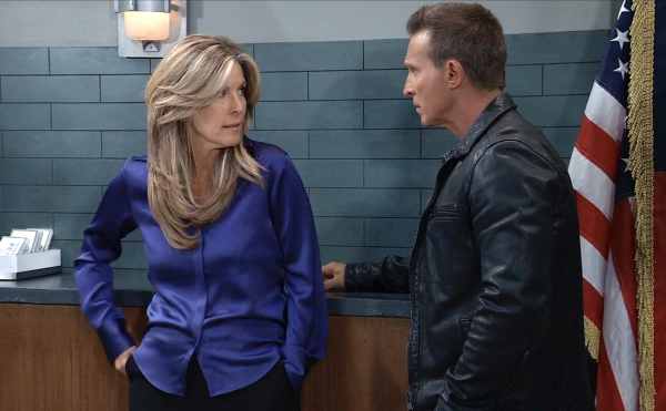 laura wright and steve burton as carly and jason on general hospital